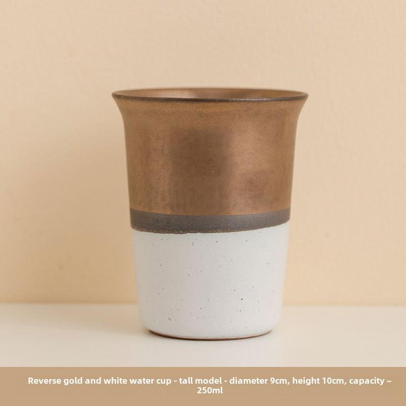 

Japanese Ceramic Cup High Value Water Cup Retro Back Mouth Teacup Household Coffee Cup Beverage Coffee Mug 101-200ml