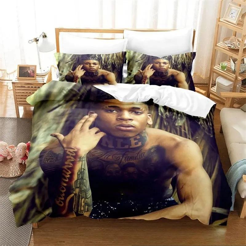 3D NLE Choppa Rapçi Yatak Takımı, Nevresim Yorgan Yatak Takımı Yorgan Kılıfı Yastık Kılıfı, King Queen Tek Boy Erkek Çocuk Kız Çocuk Yetişkinler