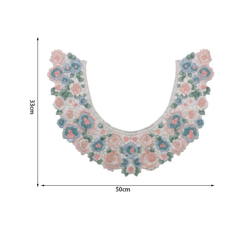 

Кружевная шаль Женский летний воротник Винтажный декоративный вышитый поддельный воротник 33 * 50 cm