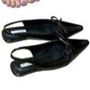 [Armano] Sandals Women's Summer Skirt French Bag Head Thick Heel Pointed Bow Temperament White Single Shoes