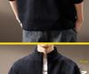 High-End American Trendy Men's 2025 Autumn/Winter Three-Stripe Knit Stand Collar Cardigan Sweater