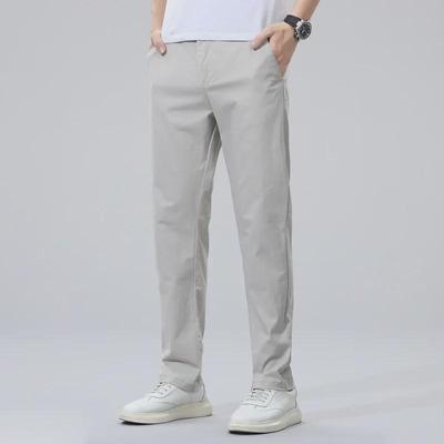 Men's Lightweight Stretch Casual Pants - Breathable, Straight-Fit, Versatile Spring/Summer Trousers