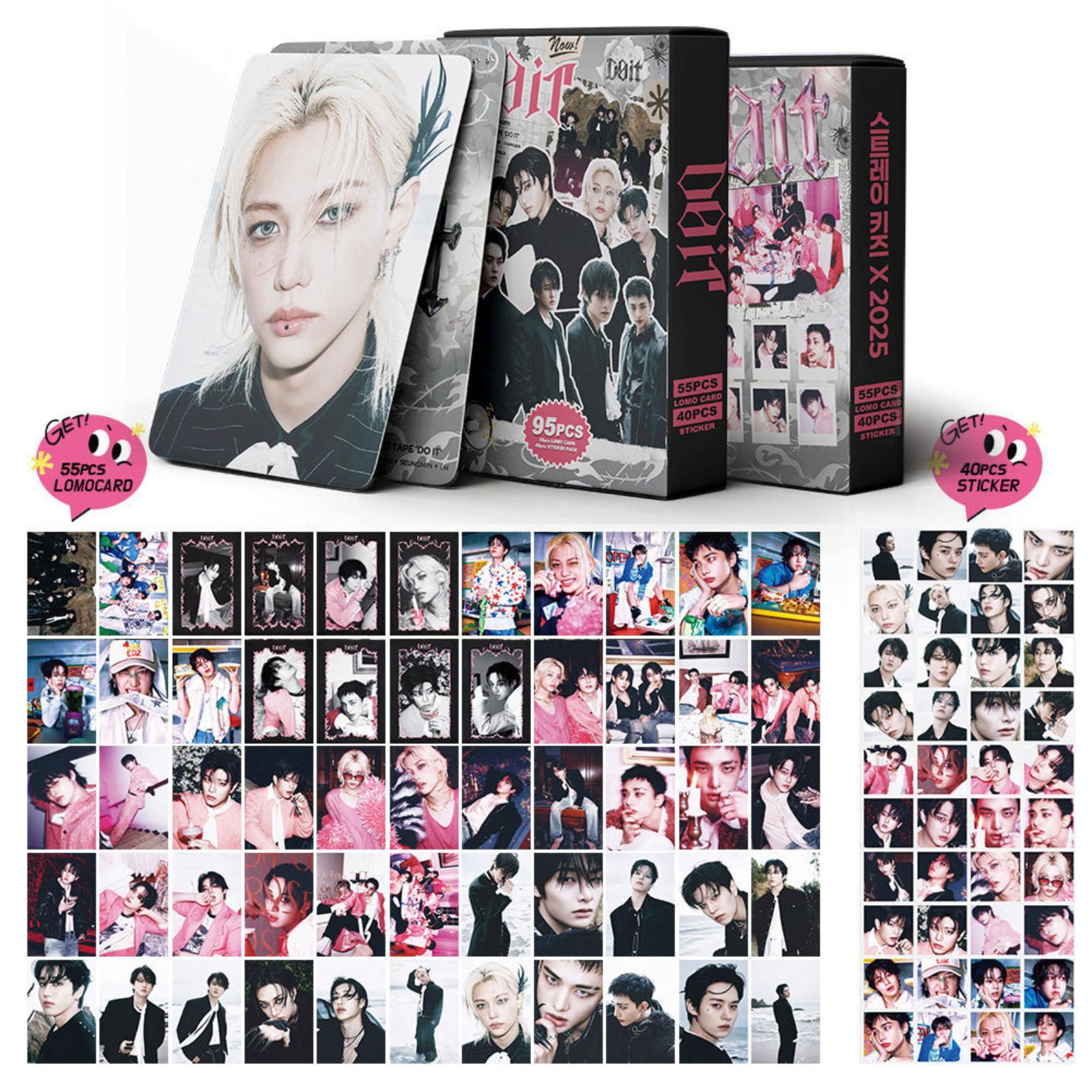 

55 Card 40stickers Small Photocards Featuring Stars, Merchandise, And LOMO Collectible Cards. One Size