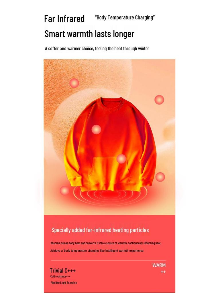 Men's Extra Thick 430g Terry Sweatshirt: Autumn/Winter Casual Loose Fit, Heavyweight, Round Neck, National Tide Style, Versatile Wear