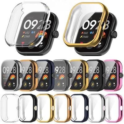 Soft Full Case+Tempered Glass For Redmi Watch 4 Protective Cases Screen Protector + Cover On  Redmi Watch 3 Active