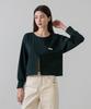 NON AND NON Layered Slit Point Sweatshirt_Nsts429 (Deep Green)