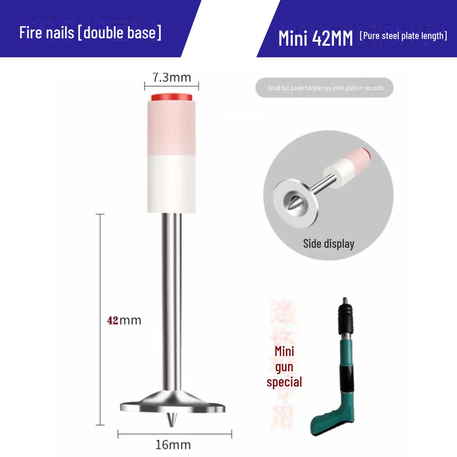 

Компактный потолочный гвоздезабивной пистолет для бетона и стали с глушителем Mini M42 fire spike [double base]