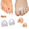 4 Stück Zehenspreizer-Hülle Daumenspreizer für Herren und Damen, Lässige Sportliche Zehenabdeckungen, Trennt Zehen Verhindert Überlappung