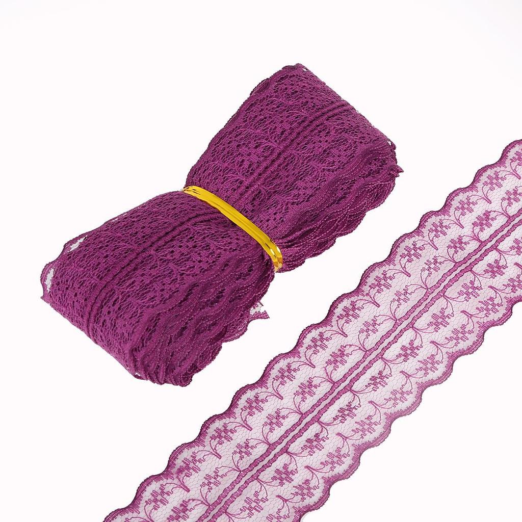 4,5 CM Nastro di Pizzo Bordino di Pizzo Tessuto Fai da Te Pizzo Ricamato Accessori da Cucito Decorazione