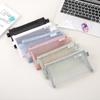 Transparent Mesh Storage Bag Cosmetic Makeup Organizer Travel Toiletry Bag 20.5*12cm 20*6cm Lipstick Storage Pouch Pencil Case