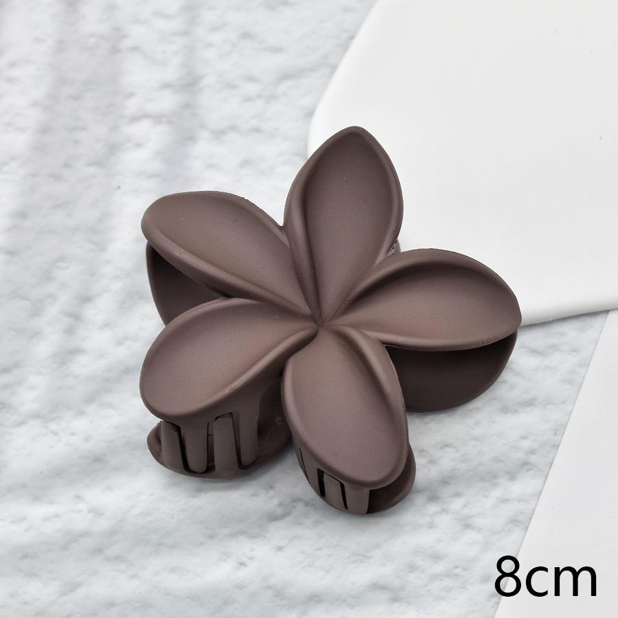 7cm Frangipani Hair Claw Clip - Colorful, Versatile Updo & Ponytail Accessory