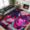 Crystal Velvet Rug Custom Name Text, Soft Non Slip Floor Mat Home DecorDandadan