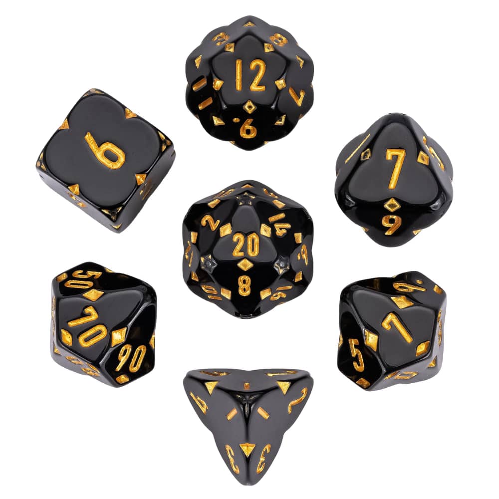 Cusdie Dado Quadrifoglio Portafortuna DND Dadi Lisci in Resina D4 D6 D8 D10 D% D12 D20 Set di Dadi Poliedrici Quadrifoglio per Giochi da Tavolo di Ruolo D&D