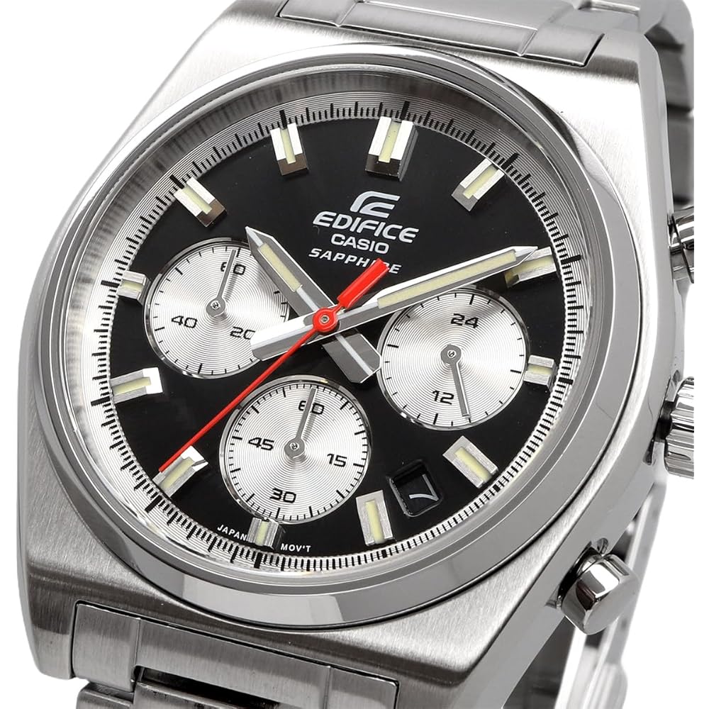 Casio Edifice Men's Chronograph Watch EFB-730D-1AV Sapphire Glass Black Stainless Steel