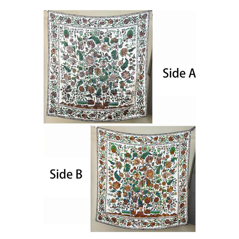 106*106cm 100% Maulbeerseide Hochwertiger doppelseitiger quadratischer Schal Schal Halstuch