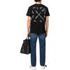 Off-White FW23 Crew Neck Printed Short Sleeve T-Shirt Regular Fit Men Tops Black OMAA027F23JER0021001