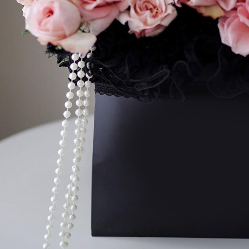 Artificial Pearls String Beads Chain for Wedding Decoration Imitation Pearls String Beads for Craft Candle Bouquets