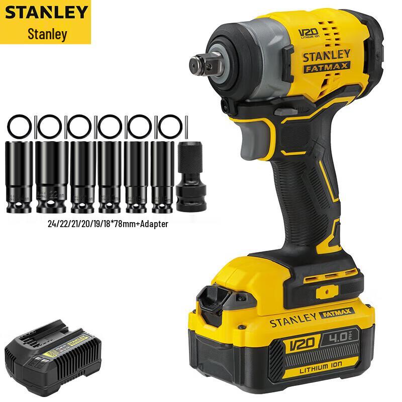 Stanley 20V Brushless Cordless Impact Wrench SBW910-A9 CN plug (adapter included)