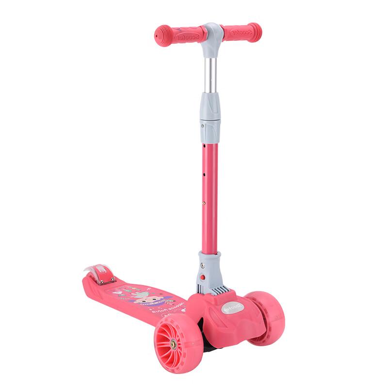 mpouka Adjustable Folding Kids' 3-Wheel Scooter with Flashing Wheels