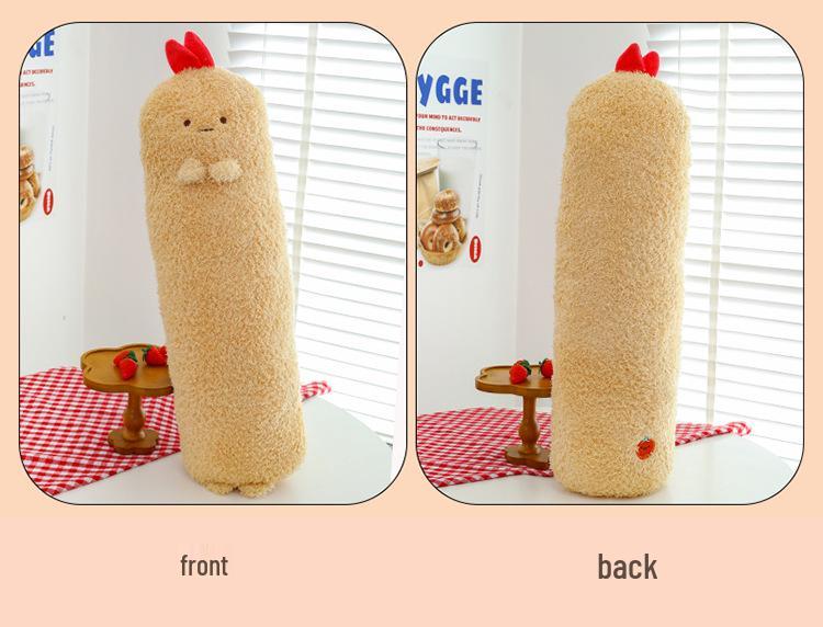 Tempura Shrimp Plush Pillow - Cute Long Dorm Bed Buddy