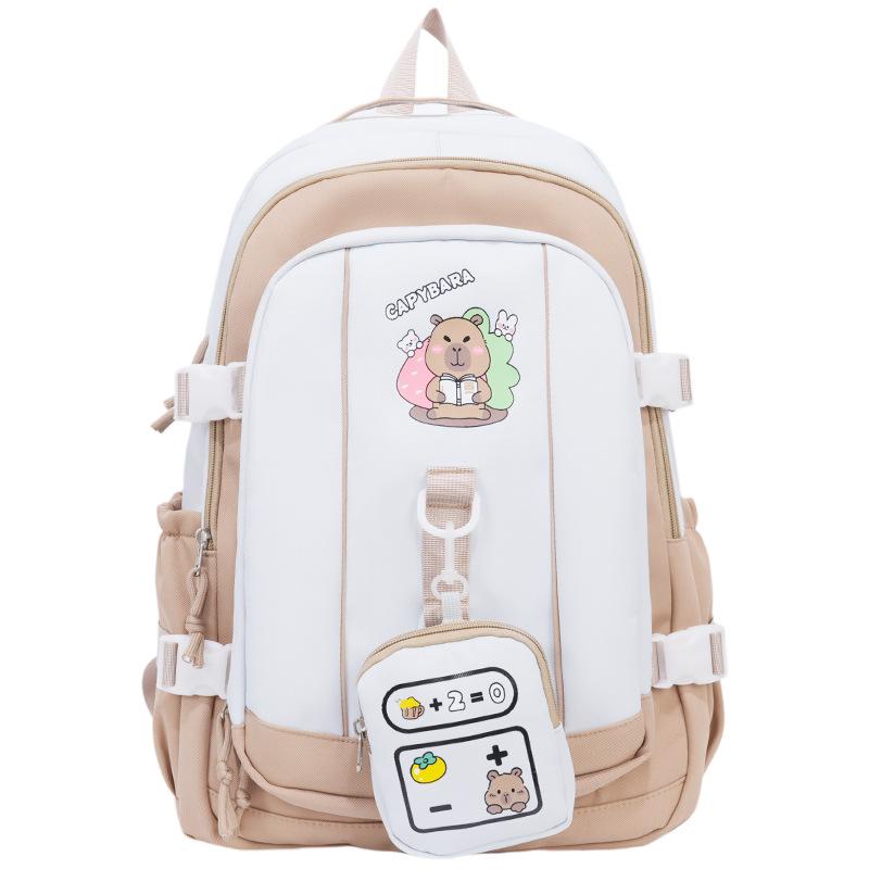 

Новый рюкзак с принтом, легкий и снижающий нагрузку, рюкзак большой вместимости для старшеклассника, рюкзак большой вместимости. хаки