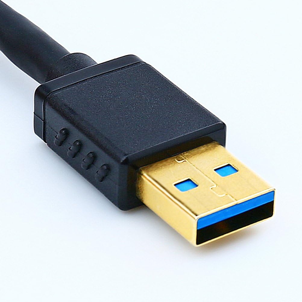DTECH 6ft USB 3.0 Extension Cable Type A Male to Female Port Cord with Gold Plated Connector (Black, 6 Feet)