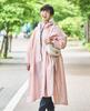 TREVERZ One Size Fits Stylish and Cute for Includes Storage Waterproof and Women's Raincoat/Rain Poncho, All, Cycling, Bag, Water-Repellent (Pink