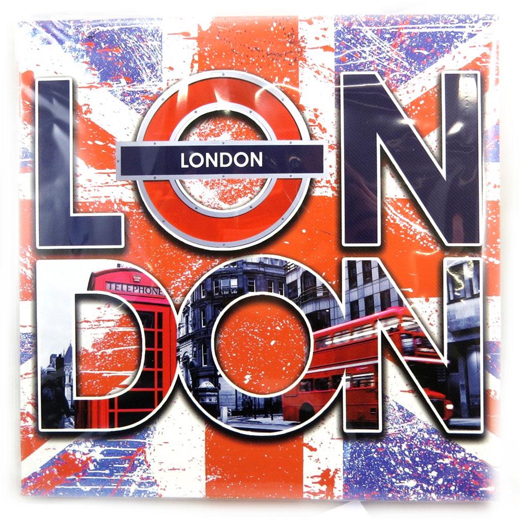 

Сокровища Лили [N4180] - Лондонский холст So British - 20x20см синий