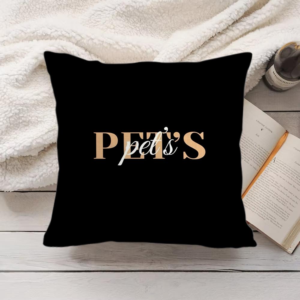Simplicity Pattern Love Cushion Cover Silky Short Plush Invisible Zipper Dustproof Sofa Pillow Case For Home Decor