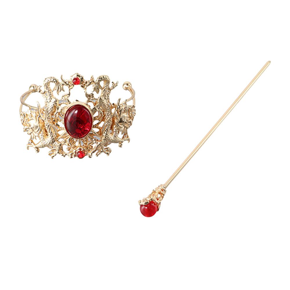 Zinc Zinc Alloy Headwear Crystal Pearl Hanfu Ornament Hair Accessories Women Tiara Chinese Style Hair Crown