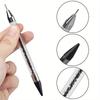 2Pcs/Set Dual Heads Acrylic Metal Dotting Wax Pen With Stainless Steel Tweezers Nail Art Grafting Eyelashes Manicure Tools