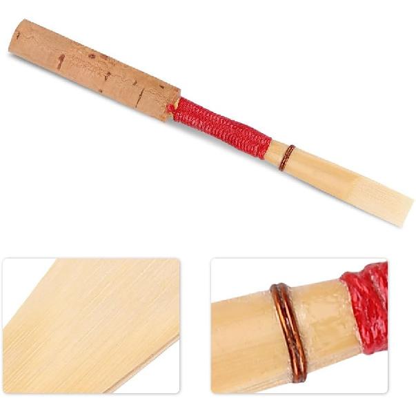 Ejoyous Oboe Reeds for Beginners, 5pcs Oboe Reeds Medium Soft with Plastic Tube, Bamboo Oboe Reeds Medium Strength Instrument Accessories