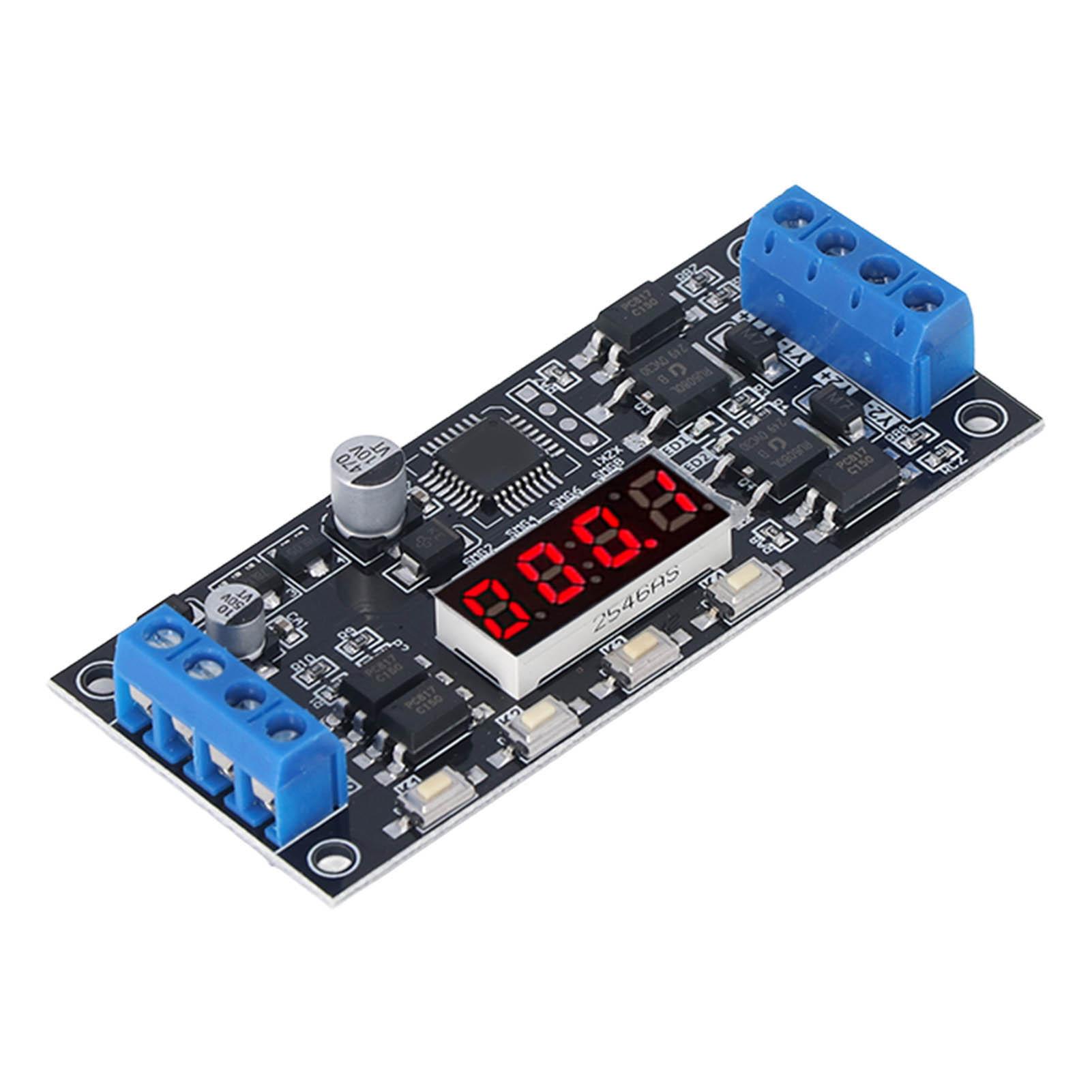 

Timer Module Trigger 2 Way Multifunctional Black Adjustable Delay Timer Switch DC730V