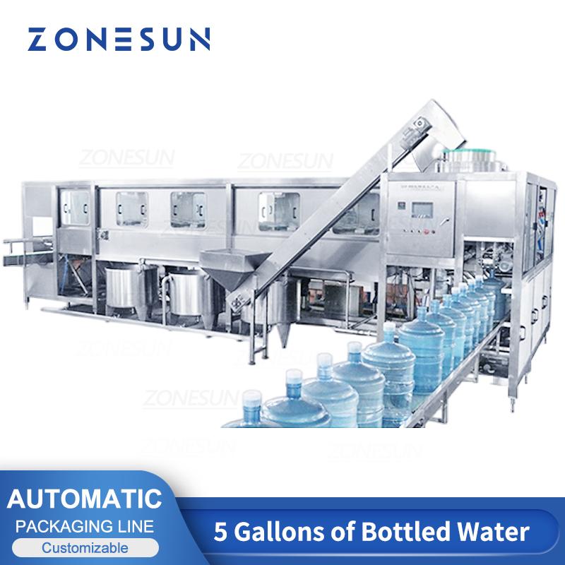 ZONESUN ZS-AFMW 900 BPH 5 Gallons PET Bottled Water Filling Machine Sealing Packaging Line Mass Production Manufacture