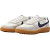 New Nike Anti Slip Wear Resistant Low Top Kids Lifestyle Shoes Beige/Dark Blue Teenagers IF0465-100