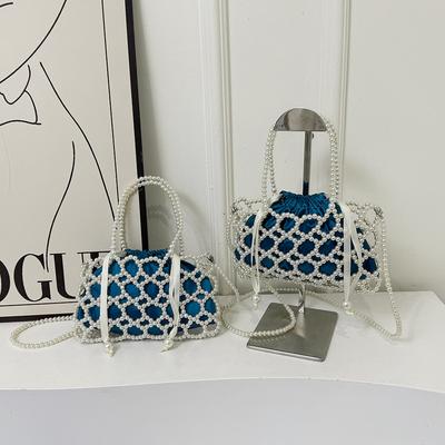 New Summer Small Bag 2025 Tote Bag Mori Fashion French Hollow Fairy Pearl Bag Shoulder Messenger Bag