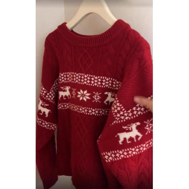 Unisex Fair Isle Christmas Knit Sweater - Cozy Autumn/Winter Wear 2XL