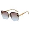 Luxury Rimless Brand Women Sunglasses Stylish Square Frameless Designer Ladies Sun Glasses Classic Trend UV400
