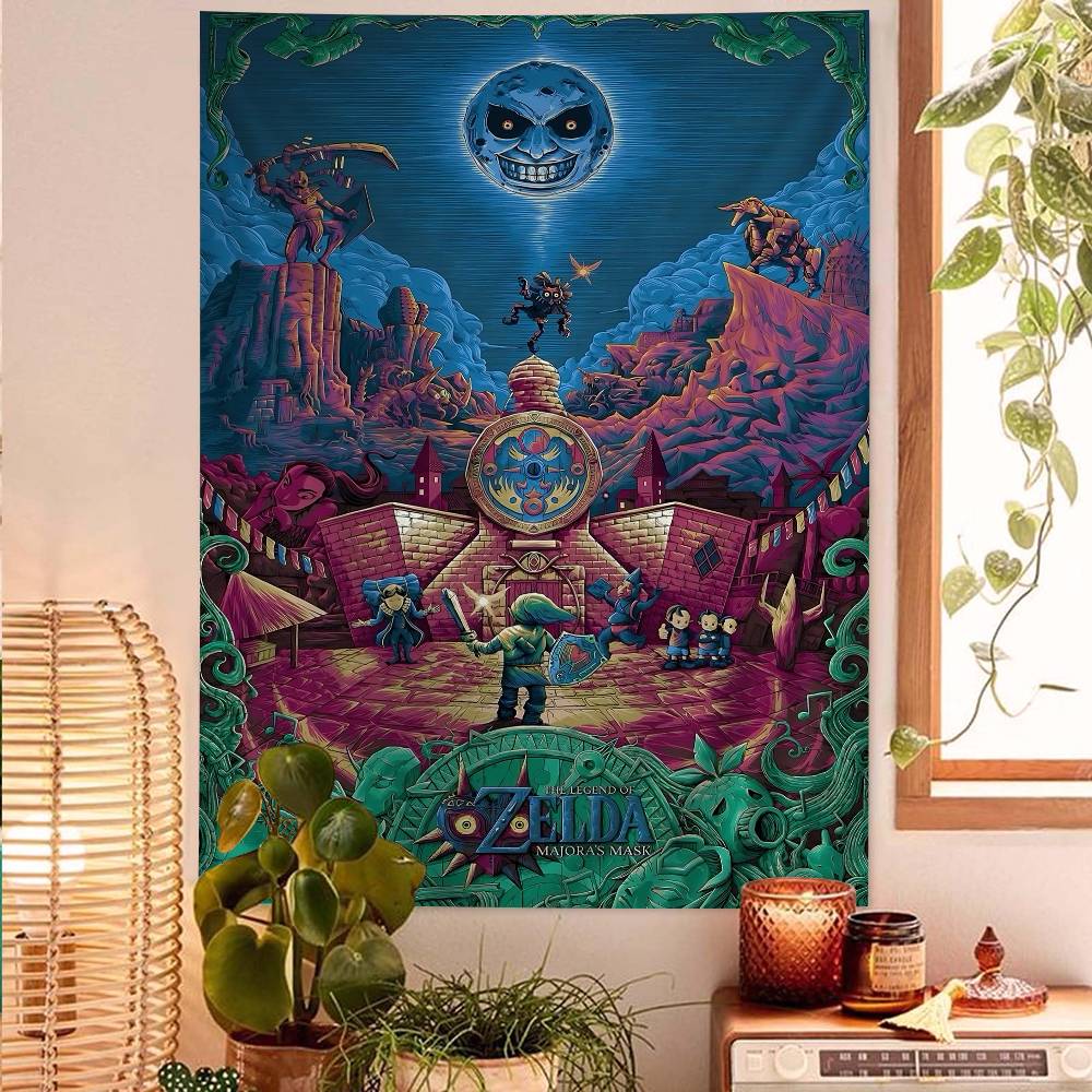 Legendinis vaizdo žaidimas Zeldas Kabantis bohemiškas gobelenas Bohemiški sieniniai gobelenai Mandalas Kawaii Kambario dekoras