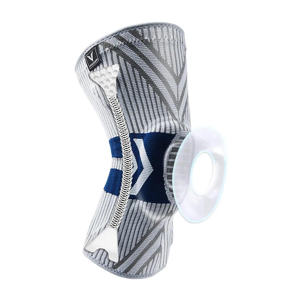 Ginocchiere Sportive Professionali con Cuscinetto in TPE Molle Supporto Elastico Antiscivolo per Ginocchio per Uomini Ginocchiera a Compressione in Nylon