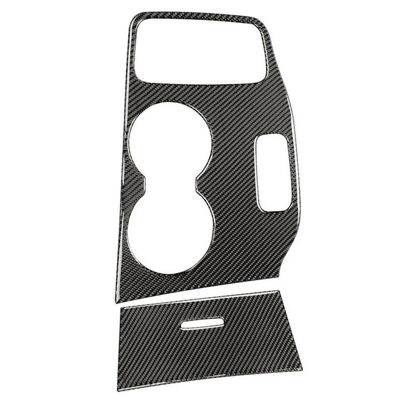 Car Gear Shift Water Cup Holder Panel Decoration Cover Trim For Jeep Grand Cherokee 2014 2015 Black Carbon Fiber