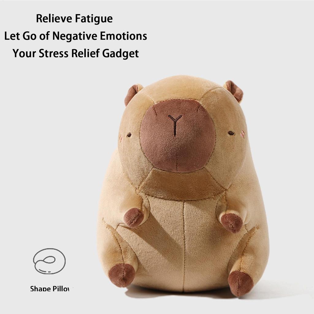 Nackenkissen Flugzeug 2 in 1 Capybara Plüsch Schlafkissen U-Form Nackenstütze Reisekissen für Erwachsene Kinder Flugzeug Auto