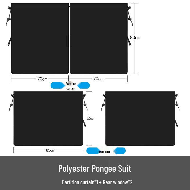 Full Blackout Titanium Silver Car Sunshade Magnetic Curtains for UV Protection