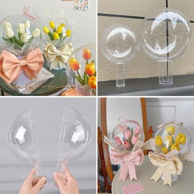 Transparent Bouquet Holder DIY Bobo Balloons Stand Wedding Birthday Party Decorations