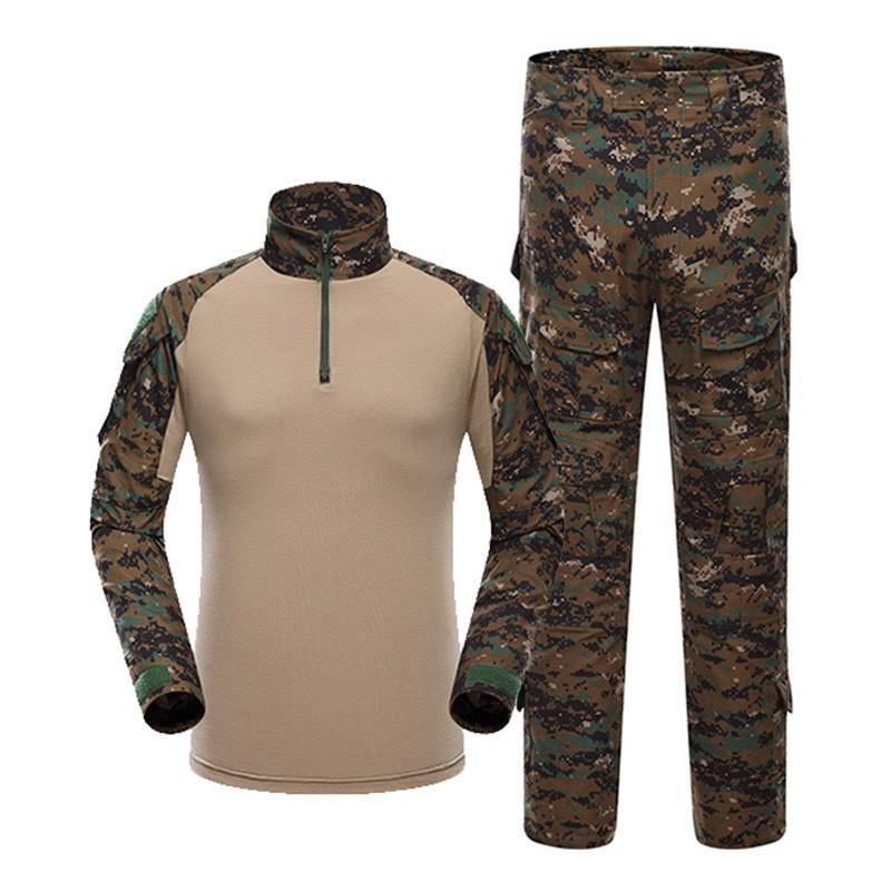 Taktischer Langarm Camouflage Trainingsanzug Outdoor Fitness Militärstil Workout Ausrüstung Atmungsaktiv Langlebig