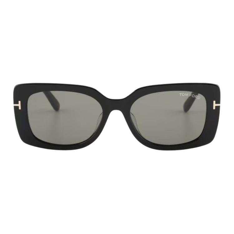 TF Mirror Leg T Logo Rectangular Sunglasses Unisex sunglasses Black TF1170-K-01A