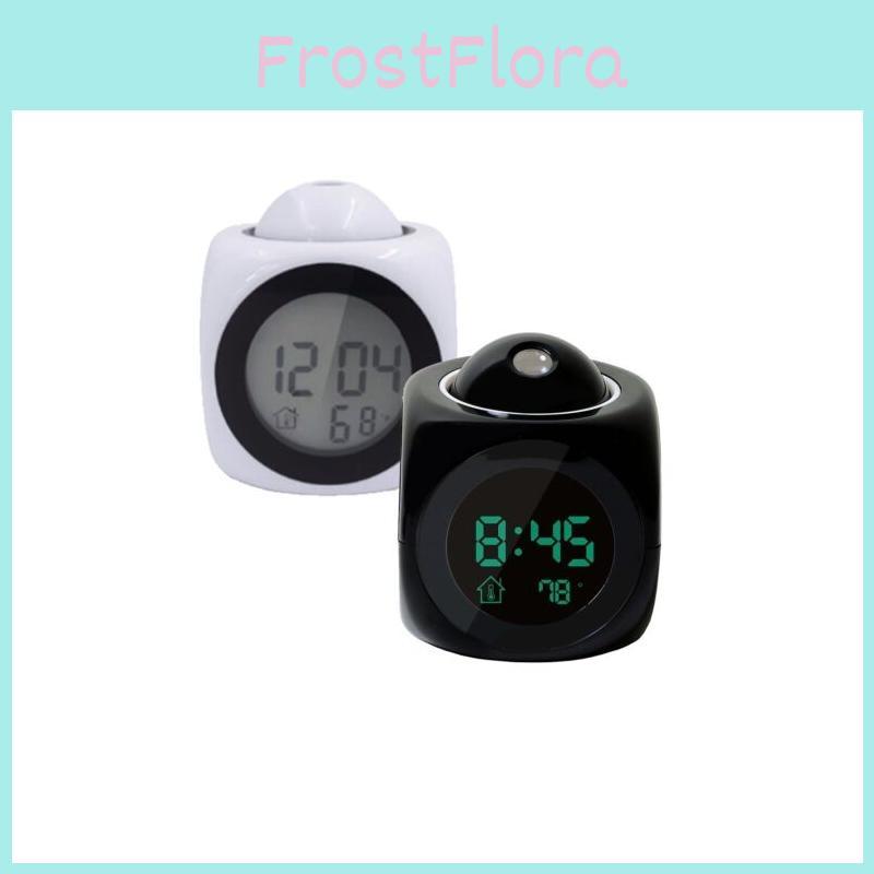 Classic Digital Alarm Clock Multifunction With Voice Talking And Bright Led Projection Temperature Display