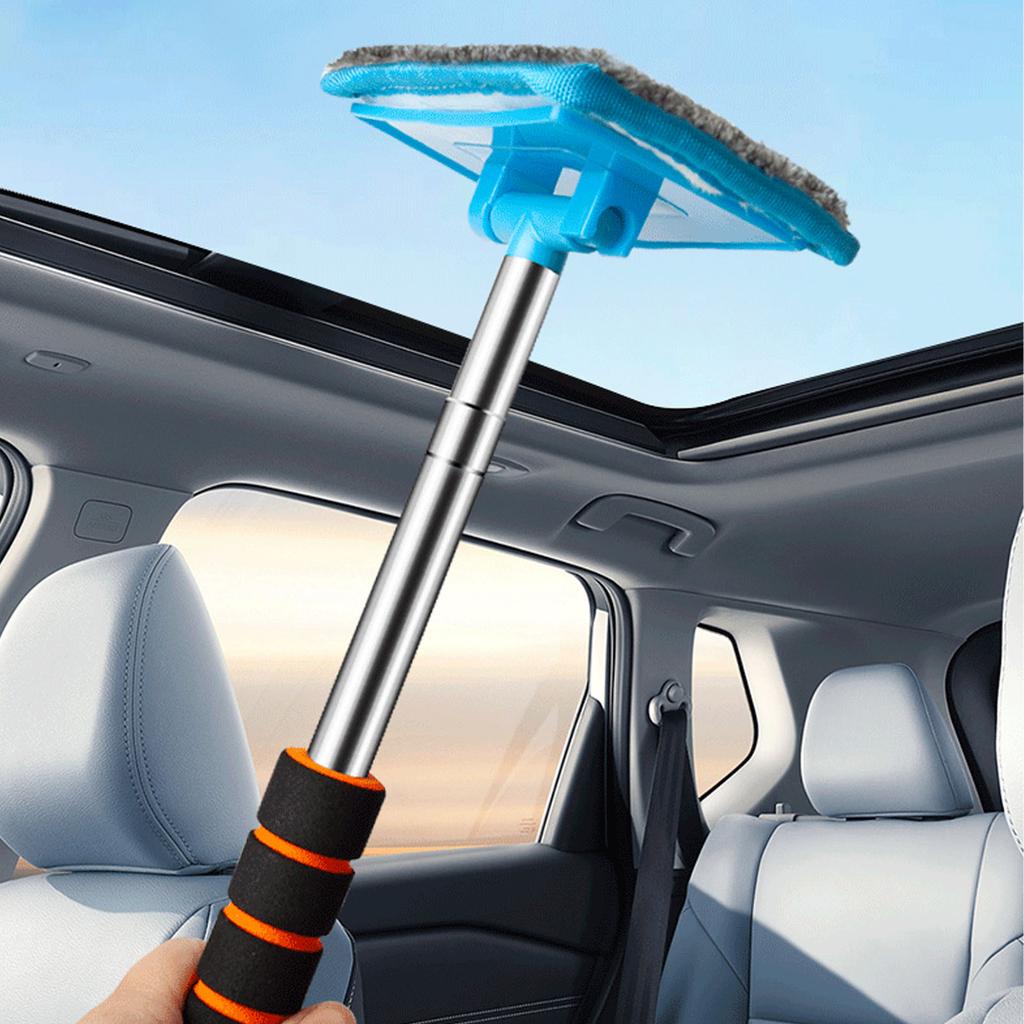 Car Windshield Cleaning Brush Aluminum Alloy Microfiber Car Window Cleaner Retractable Car Windshield Washer for Car