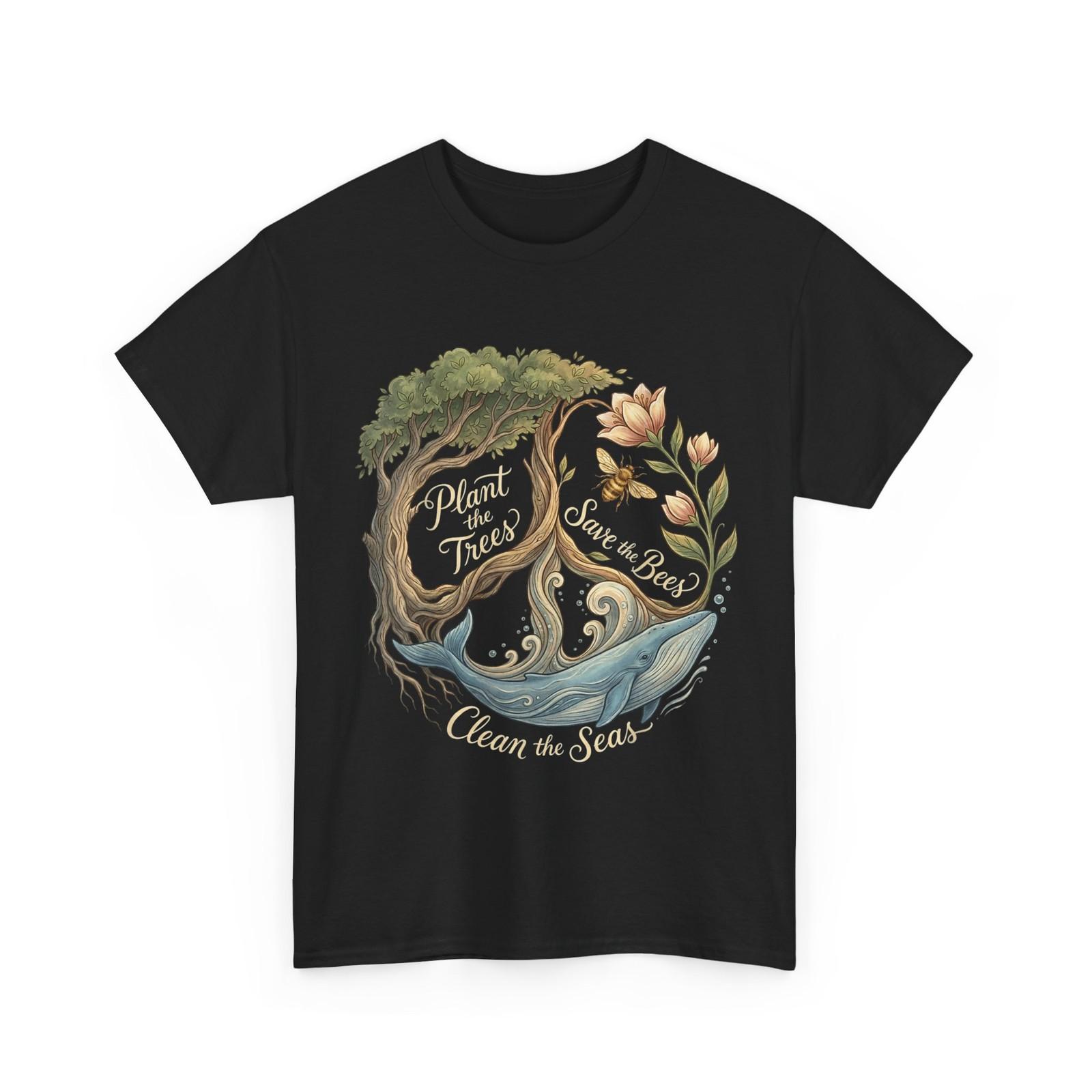 Earth Day Shirt, Plant The Trees Save The Bees Peace Sign Shirt M