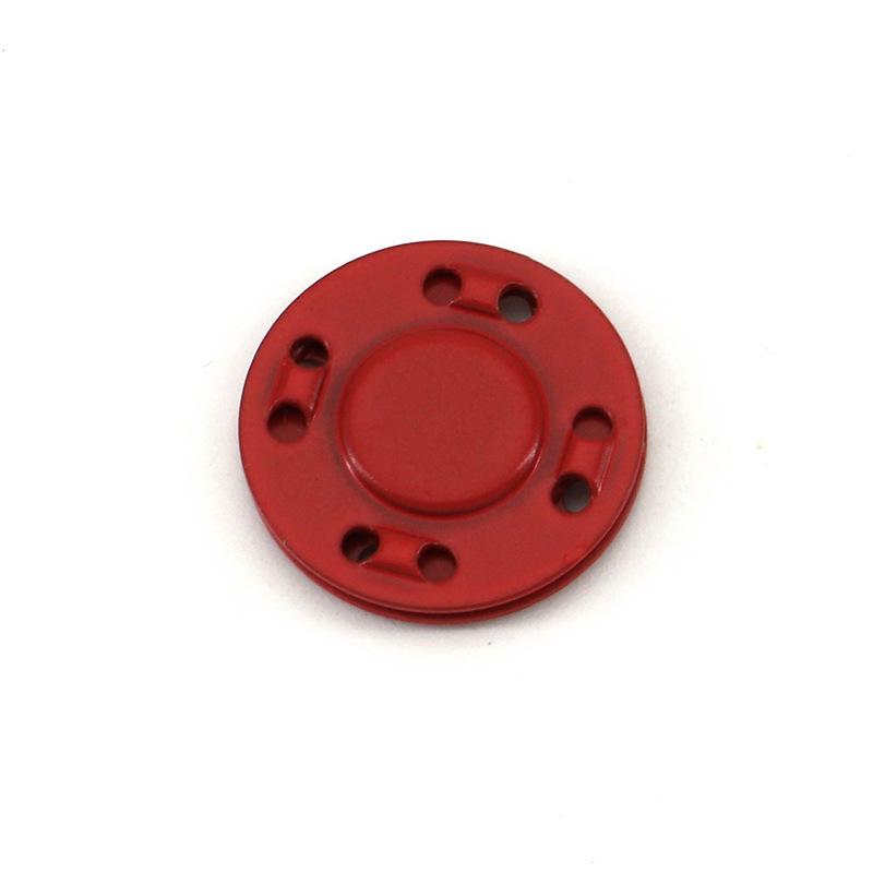 

1 пара цветных металлических магнитных застежек, круглые потайные пуговицы, магнитные застежки для пальто и курток, ультратонкие невидимые кнопки-защелки 12.5 MM красный